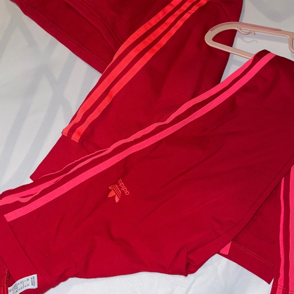 Adidas cropped hoodie with matching leggings